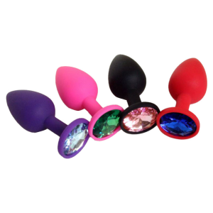 Bespoken Anal Butt Plug Jewelled Round Silicone