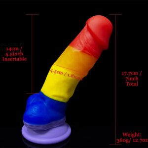 Customized Color-Changing Silicone Dildo 6.97 Inch