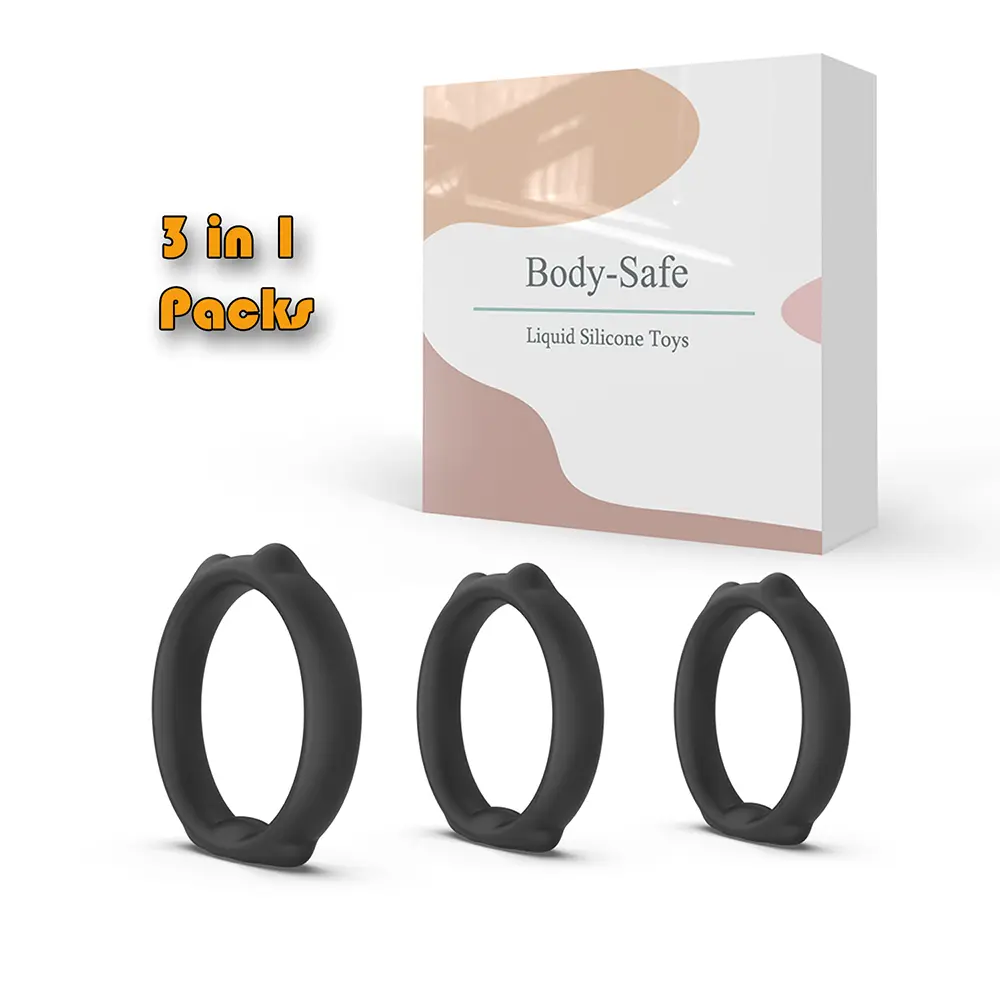 Whosale Pleasure Male Product Cock Ring 3 pcs - Image 3
