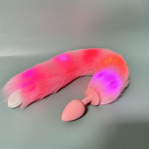 Anal Plug Supplier Glow-in-the-Dark Silicone Fox Tail