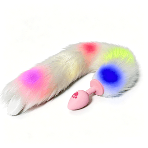 Anal Plug Supplier Glow-in-the-Dark Silicone Fox Tail
