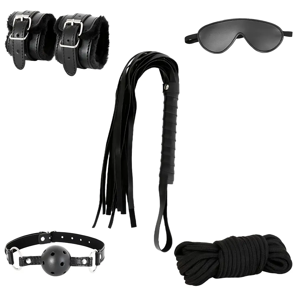 Whosale BDSM Products Leather Harness Bondage Set