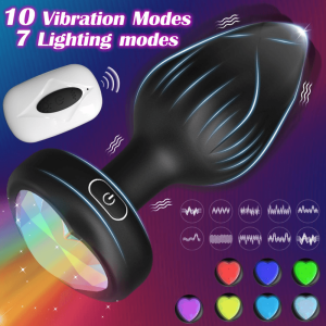 Wholesale Adult Glow Butt Plug Remote Controlled