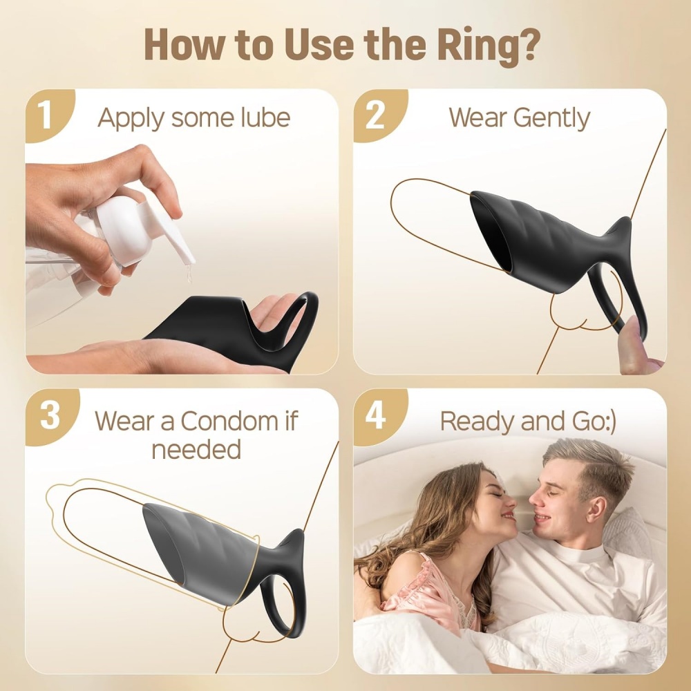 Vibrating Cock Ring Penis Sleeve Vibrator