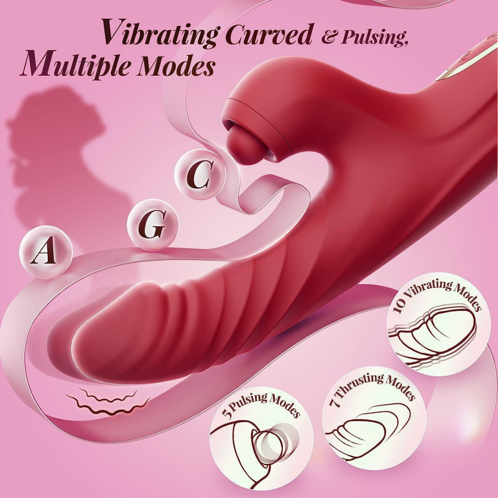 Vibrator Thrusting Dildo